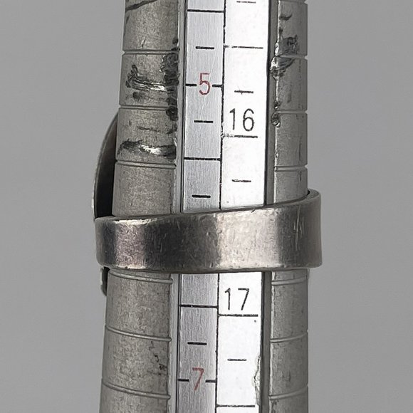 Sterling Silver & Turquoise Signed Ring - Size 6 - Picture 2 of 6